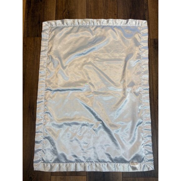 Baby Starters Blue Plush Baby Blanket Sensory Knobby  Satin Back & Trim - Picture 4 of 6